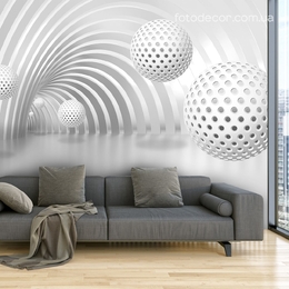 Выбрать фотообои на стену Шары и туннель в интернет магазине Fotodecor