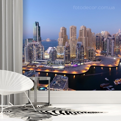 Фотообои для стен Вид на Дубай от студии интерьерного декора Fotodecor