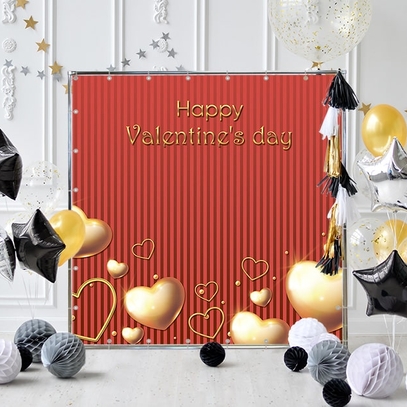 Фотозона Золотые сердечки от магазина  Fotodecor