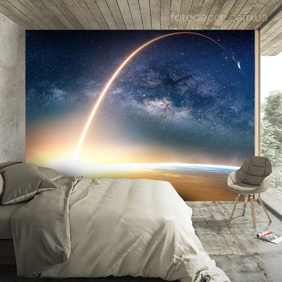 Фотообои для стен Падение метеорита от студии интерьерного декора Fotodecor