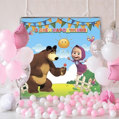 Фотозона Маша и Медведь от магазина  Fotodecor