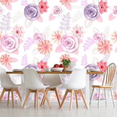 Фотообои для стен Цветочный узор от студии интерьерного декора Fotodecor