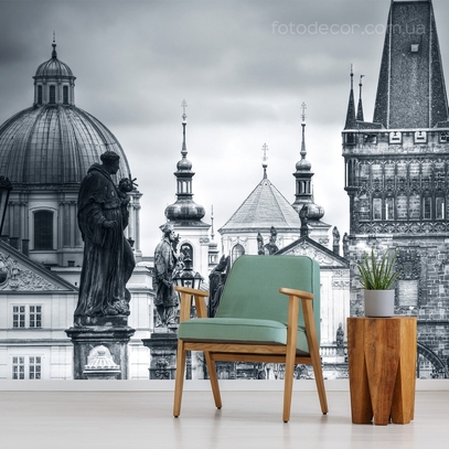 Фотошпалери для стін Міст в Празі від студії інтер'єрного декору Fotodecor