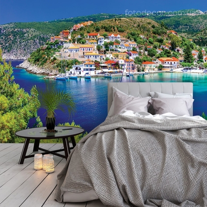 Фотообои для стен Красочная Греция от студии интерьерного декора Fotodecor