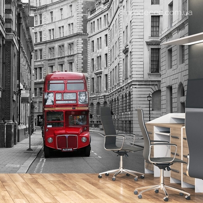 Фотообои для стен Автобусы Лондона от студии интерьерного декора Fotodecor