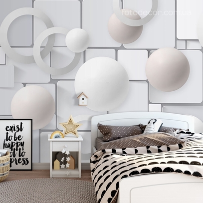 Фотообои для стен Абстракция из шаров от студии интерьерного декора Fotodecor