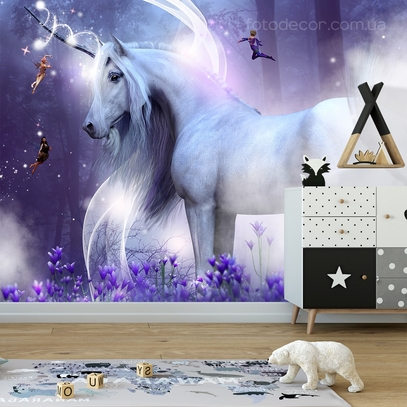 Фотообои для стен Сказочный единорог от студии интерьерного декора Fotodecor