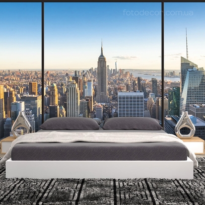 Фотообои для стен Вид на Нью-Йорк от студии интерьерного декора Fotodecor