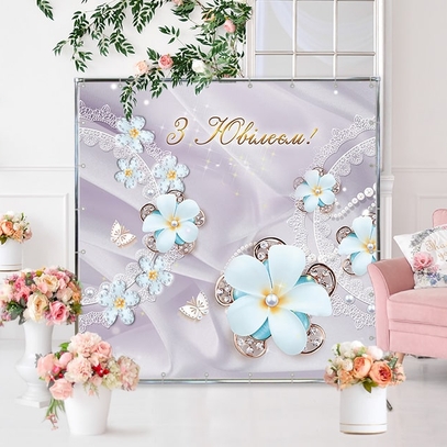 Фотозона Для женщины с цветами от магазина  Fotodecor