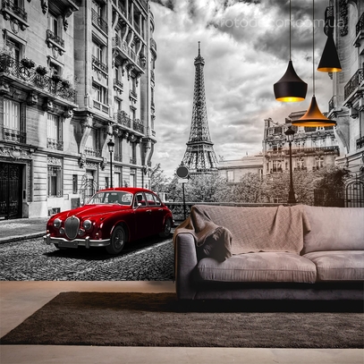 Фотообои для стен Улочка Парижа от студии интерьерного декора Fotodecor