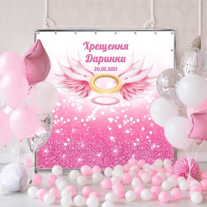 Фотозона Розовые блестки от магазина  Fotodecor