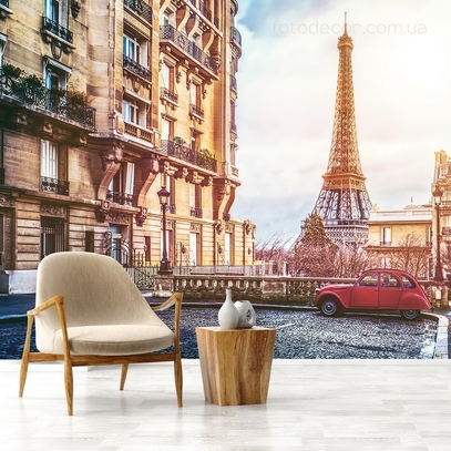 Фотообои для стен Улочка в Париже от студии интерьерного декора Fotodecor