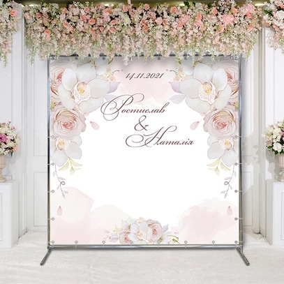 Фотозона Акварельные орхидеи от магазина  Fotodecor