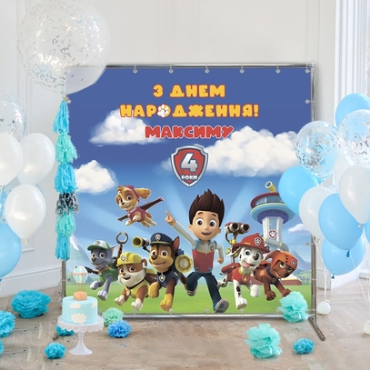 Фотозона Щенячий патруль от магазина  Fotodecor