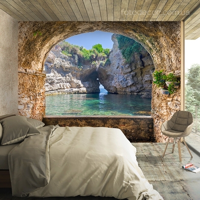 Фотообои для стен Арка в лагуну от студии интерьерного декора Fotodecor