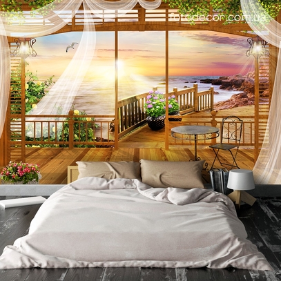 Фотообои для стен Терраса на море от студии интерьерного декора Fotodecor