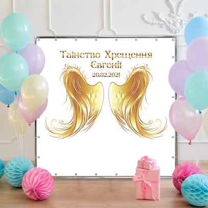 Фотозона С золотыми крыльями от магазина  Fotodecor