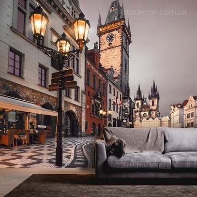 Фотошпалери для стін Ратуша Праги від студії інтер'єрного декору Fotodecor