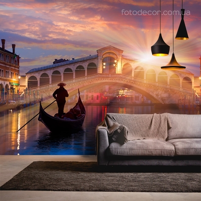 Фотообои для стен Вечер в Венеции от студии интерьерного декора Fotodecor
