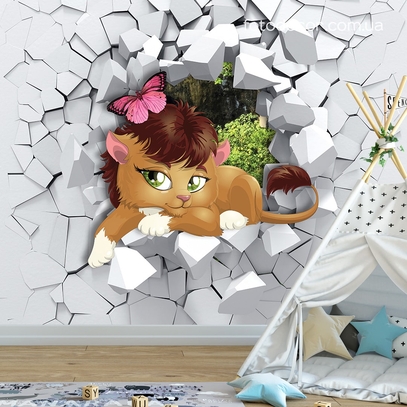 Фотообои для стен Львёнок от студии интерьерного декора Fotodecor