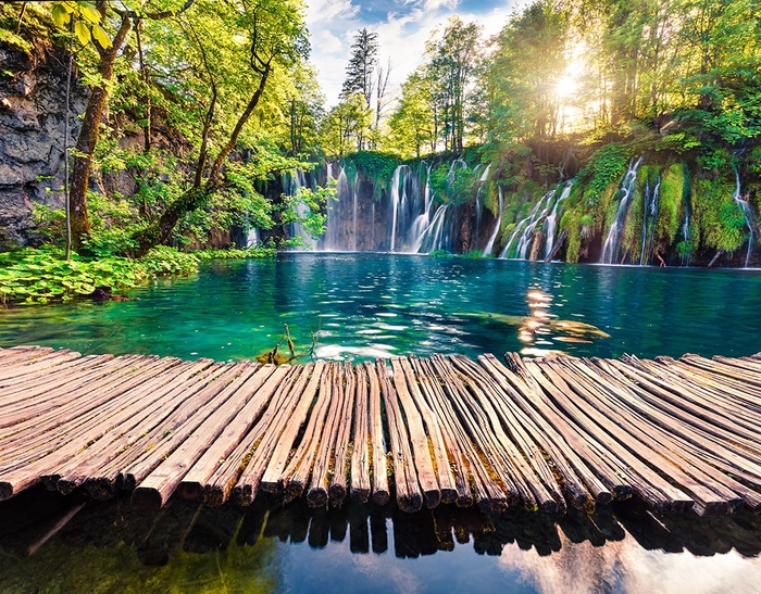 Фотошпалери на стіну Плітвіцькі водоспади вибрати в магазині Fotodecor